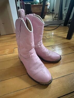 Durango Pink Kids Cowboy Boots size 11